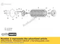 AP0245830, Piaggio Group, Rondella elastica 24,5x40 aprilia  caponord etv normal and r rst rsv rsv tuono sl sl falco 1000 1998 1999 2000 2001 2002 2003 2004 2005 2006 2007 2008 2009, Nuovo