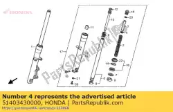 plaat, veerverbinding van Honda, met onderdeel nummer 51403430000, bestel je hier online: