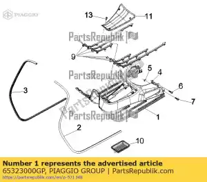 Piaggio Group 65323000GP apoio para os pés - Lado inferior