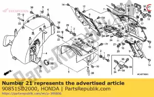 Honda 90851SD2000 plug, hole, 8mm - Bottom side