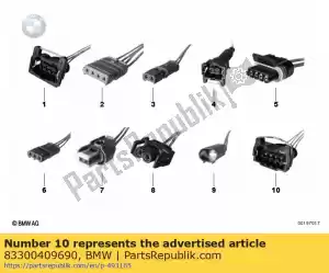 bmw 83300409690 repair plug, 4-pin - Bottom side