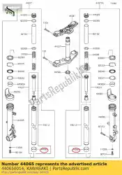 Qui puoi ordinare forcella-boccola, interno kle50 da Kawasaki , con numero parte 440650014: