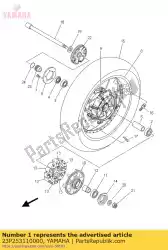 Qui puoi ordinare mozzo, posteriore da Yamaha , con numero parte 23P253110000: