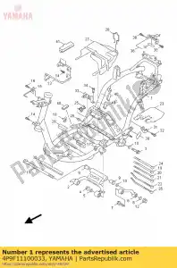 yamaha 4P9F11100033 frame comp. - Onderkant