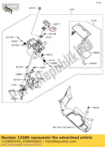 Kawasaki 132800344 poseedor - Lado inferior