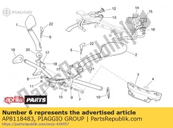 Aprilia AP8118483, Stuur, OEM: Aprilia AP8118483