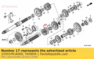 Honda 23501MCA000 gear, countershaft fifth - Bottom side