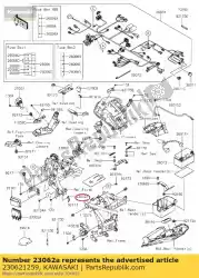 Tutaj możesz zamówić 01 wspornik-komp, skrzynka bezpieczników od Kawasaki , z numerem części 230621259: