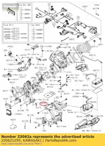 kawasaki 230621259 01 wspornik-komp, skrzynka bezpieczników - Dół