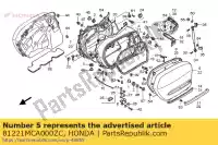 81221MCA000ZC, Honda, coperchio, r. bisaccia * r259p honda gl goldwing a gold wing  gl1800a 1800 , Nuovo