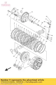 yamaha 1TD163310000 plate, friction 2 - Bottom side