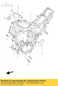 suzuki 4192026E00Y0V plaque, eng mnt, l - La partie au fond