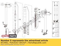 Aprilia 853982, Górna tuleja 50x15, OEM: Aprilia 853982