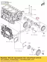 491180864, Kawasaki, 01 árvore de cames-comp kawasaki kaf1000 mule prodx eps diesel prodxt 1000 , Novo