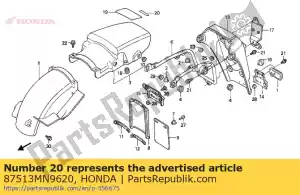 honda 87513MN9620 pas de description disponible pour le moment - La partie au fond