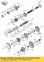 Ici, vous pouvez commander le engrenage, sortie 3e, 38t zg1400a9f auprès de Kawasaki , avec le numéro de pièce 132620749: