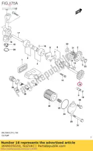 suzuki 1644035G10 arbre, pompe à huile - La partie au fond