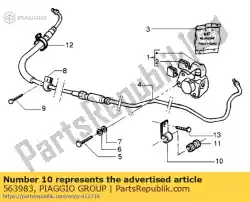 Aquí puede pedir abrazadera de la manguera de Piaggio Group , con el número de pieza 563983: