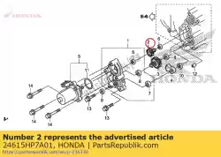 Aquí puede pedir engranaje, reducción de cambio (41t / 7t) de Honda , con el número de pieza 24615HP7A01: