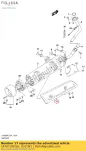 suzuki 1478103H50 deksel, geluiddemper r - Onderkant