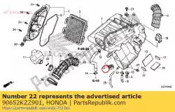 klem van Honda, met onderdeel nummer 90652KZZ901, bestel je hier online: