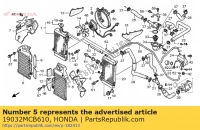 19032MCB610, Honda, guardia, r. calor del radiador, Nuevo