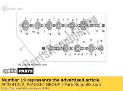 Aprilia AP0281222, Cambio cpl.6 velocità, OEM: Aprilia AP0281222