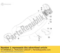 67386800C2, Piaggio Group, Saddle complete with sensor piaggio mp 300 500 2011, New