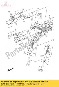 yamaha 2CMF13101000 tubo de direção - Lado inferior