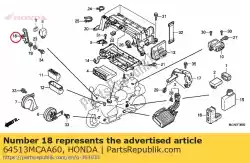plaat, bovenste steun van Honda, met onderdeel nummer 64513MCAA60, bestel je hier online: