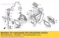 9501834201, Honda, Fascetta, tubo di collegamento del filtro dell'aria (34) honda xlr 125 1998 1999, Nuovo