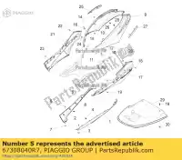 67308040R7, Piaggio Group, tampa direita do spoiler     , Novo