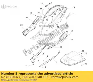 Piaggio Group 67308040R7 coperchio spoiler destro - Il fondo