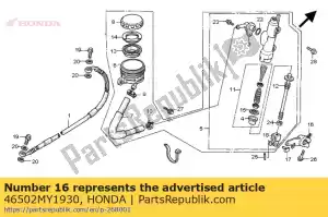Honda 46502MY1930 braço, rr. meio de freio - Lado inferior