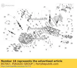 Qui puoi ordinare benna sollevatore valvola da Piaggio Group , con numero parte 857067: