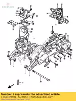 1132109E01, Suzuki, skrzynia korbowa lewa suzuki ah address  ah50 50 , Nowy