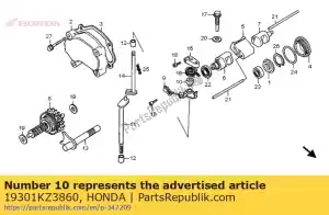 Honda 19301KZ3860 kraag, trekstangarm - Onderkant