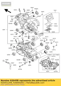 kawasaki 920451209 kogellagers kx125-f1 - Onderkant