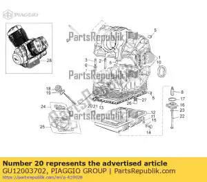 Piaggio Group GU12003702 oil unload plug - Bottom side