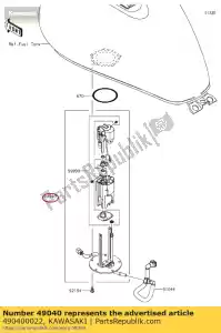 kawasaki 490400022 pompa paliwa vn900b7f - Dół