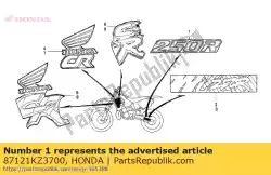 merk, zwenkarm van Honda, met onderdeel nummer 87121KZ3700, bestel je hier online: