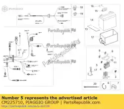 Qui puoi ordinare fusibile 10a da Piaggio Group , con numero parte CM225710: