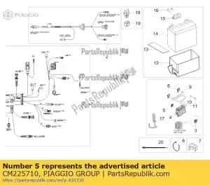 Piaggio Group CM225710 fuse 10a - Bottom side