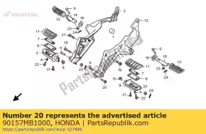 Honda 90157MB1000 parafuso, soquete, 8x18 - Lado inferior