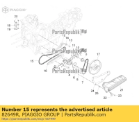 82649R, Aprilia, corrente da bomba de óleo, Novo