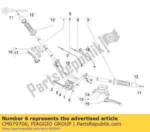 Piaggio Group CM079706 complete gashendelhuls - Onderkant