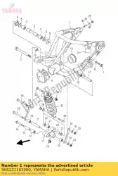 Ici, vous pouvez commander le bras arrière comp. Auprès de Yamaha , avec le numéro de pièce 5KS221103000: