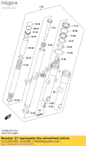 Suzuki 5111006J00 tubo, interno - Lado inferior