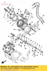 pakking, cilinder (t = 0,8) van Yamaha, met onderdeel nummer 3TC113510000, bestel je hier online: