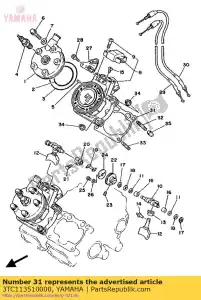 Yamaha 3TC113510000 pakking, cilinder (t = 0,8) - Onderkant